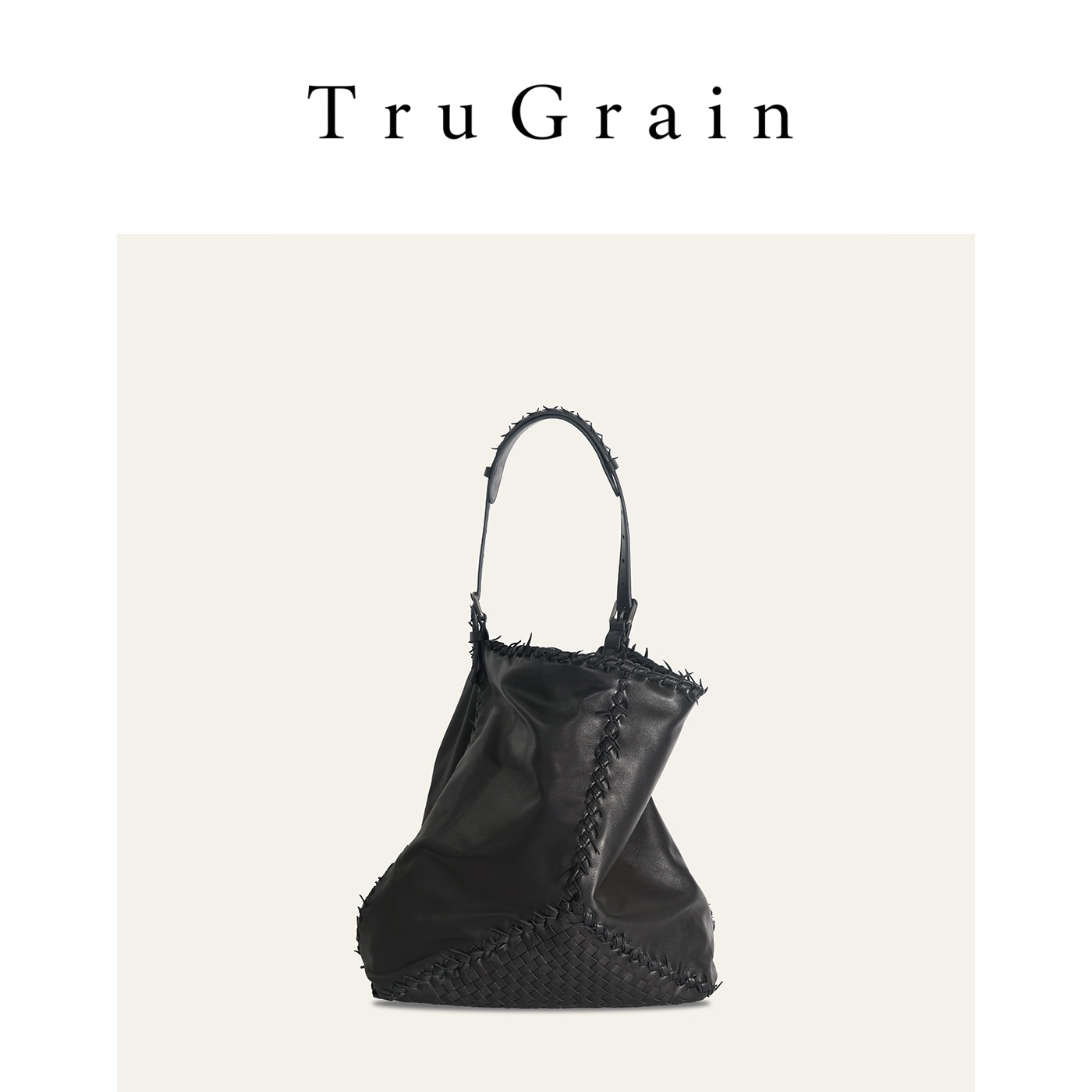 TG-029 handwoven leather shoulder bag